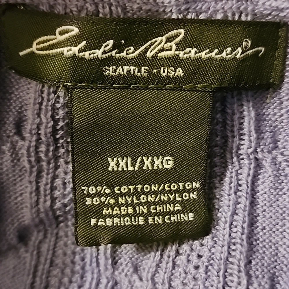 Eddie Bauer Scoop Neck Cable Knit Cardigan Sweater - Picture 7 of 8